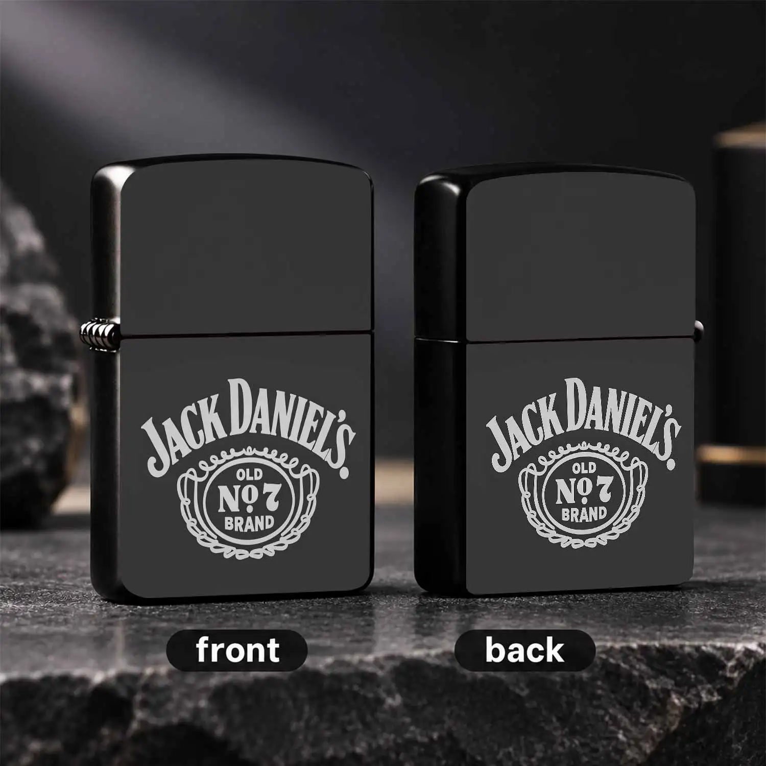Smile Daniel'S Old No.7 Brand Pattern Portable Lighter, Stylish Retro Minimalist Design, Compact Easy To Carry, Ideal For Daily Indoor Outdoor Use, Gatherings Camping Candle Lighting, Thoughtful Unique Gift For Friends A Humorous And Intere