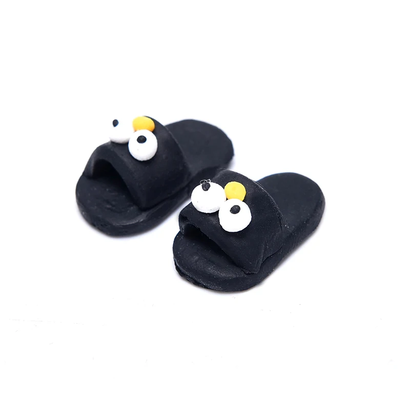 1Pair Kawayi Dollhouse Miniature Mini Slipper For Doll Shoes Accessories Play Scene Cute Model Children DIY