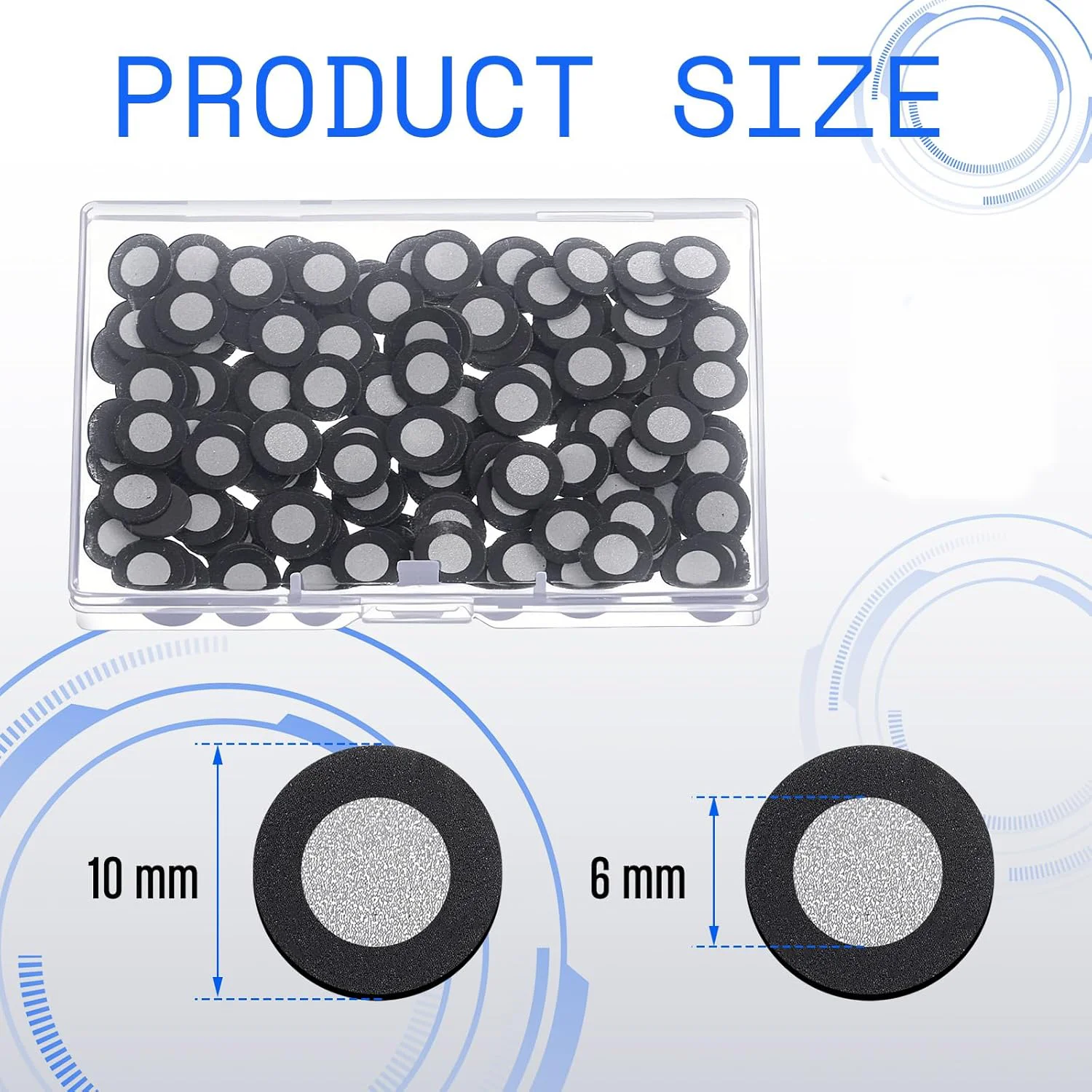 3D Magnetic Tracking Dot, Diffuse Reflection Reference Marker for 3D Scanner, 6.0mm Inner 10mm Outer Positioning Target
