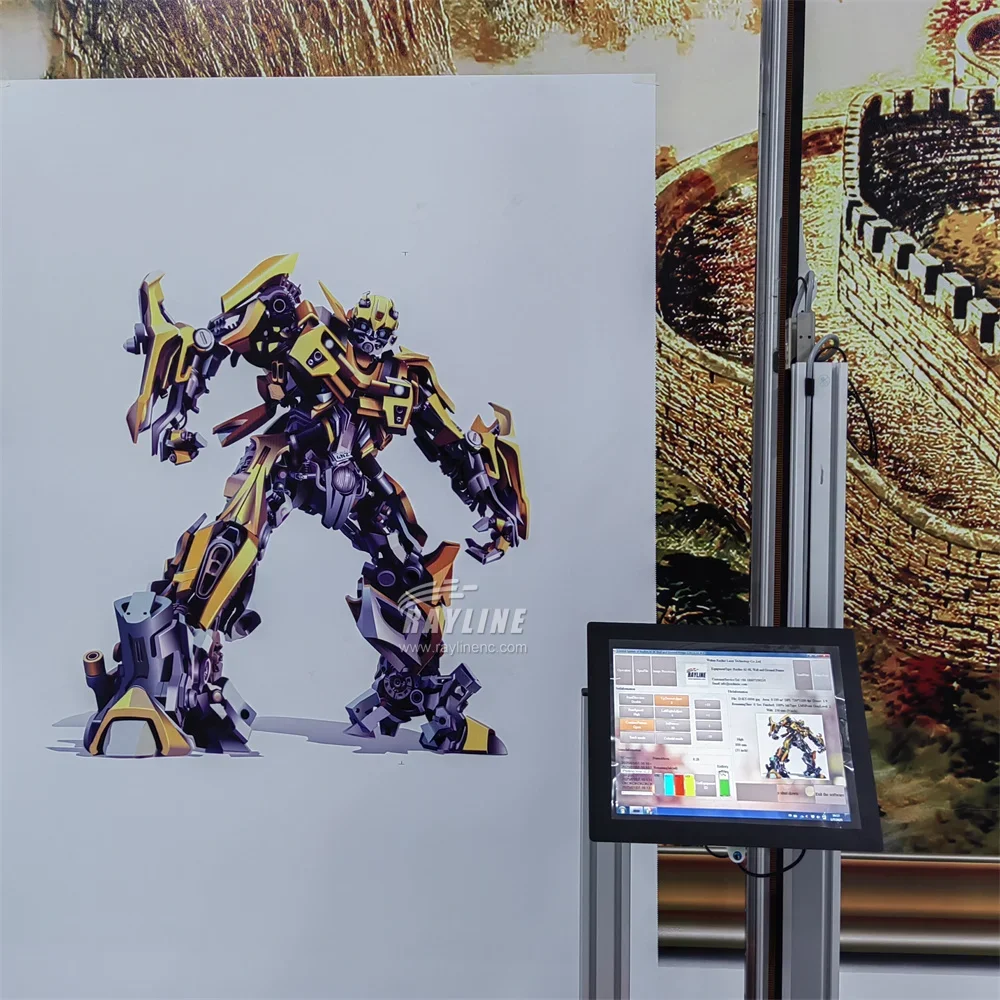 9600DPI Industrial AI 4K Wall Printer Machine - Glass Paper Background Printing for Wall Decorations