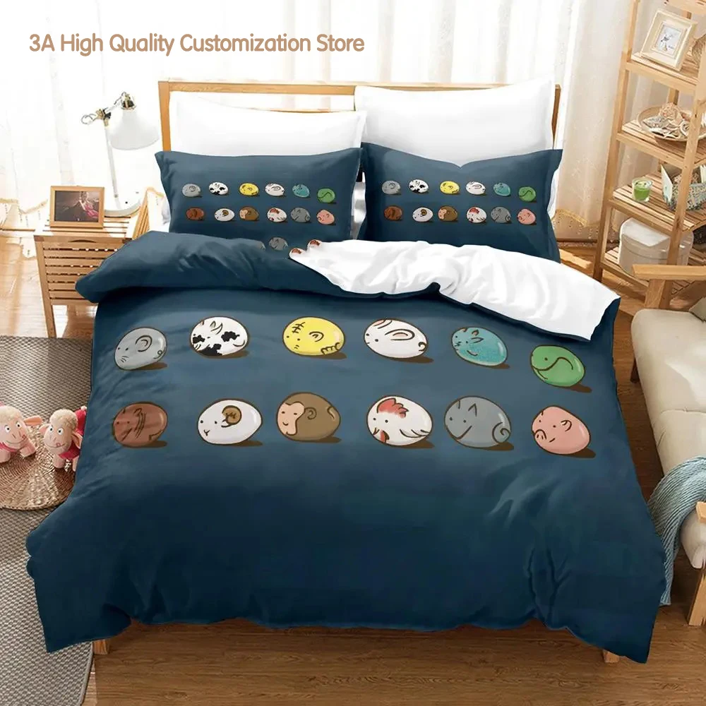 

Personality Fruits Basket Bedding Set Single Twin Full Queen King Size Bed Set Adult Boys Bedroom Duvetcover Sets Anime Bed
