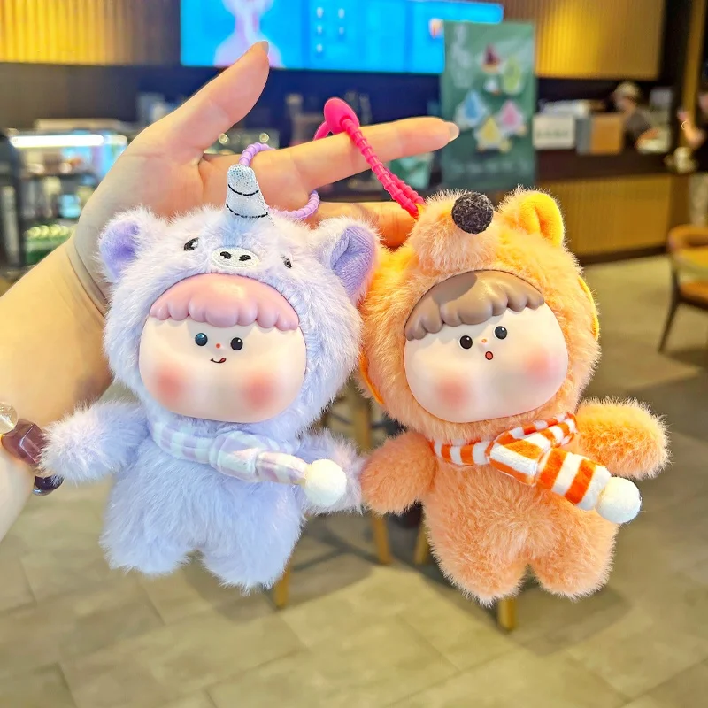 Nowy Kreatywny Pluszowy Brelok do Kluczy w Kształcie Uroczej Lalki Zwierzątka, Wyjątkowy Prezent dla Dziewczyn, Ozdoba do Zawieszenia na Plecak, Nowy Produkt w Magazynie