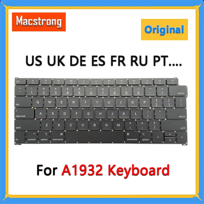 

Laptop A1932 Keyboard US UK English for Macbook Air 13.3'' German French Russian A1932 Keyboards Replacement 2018 2019 EMC 3184