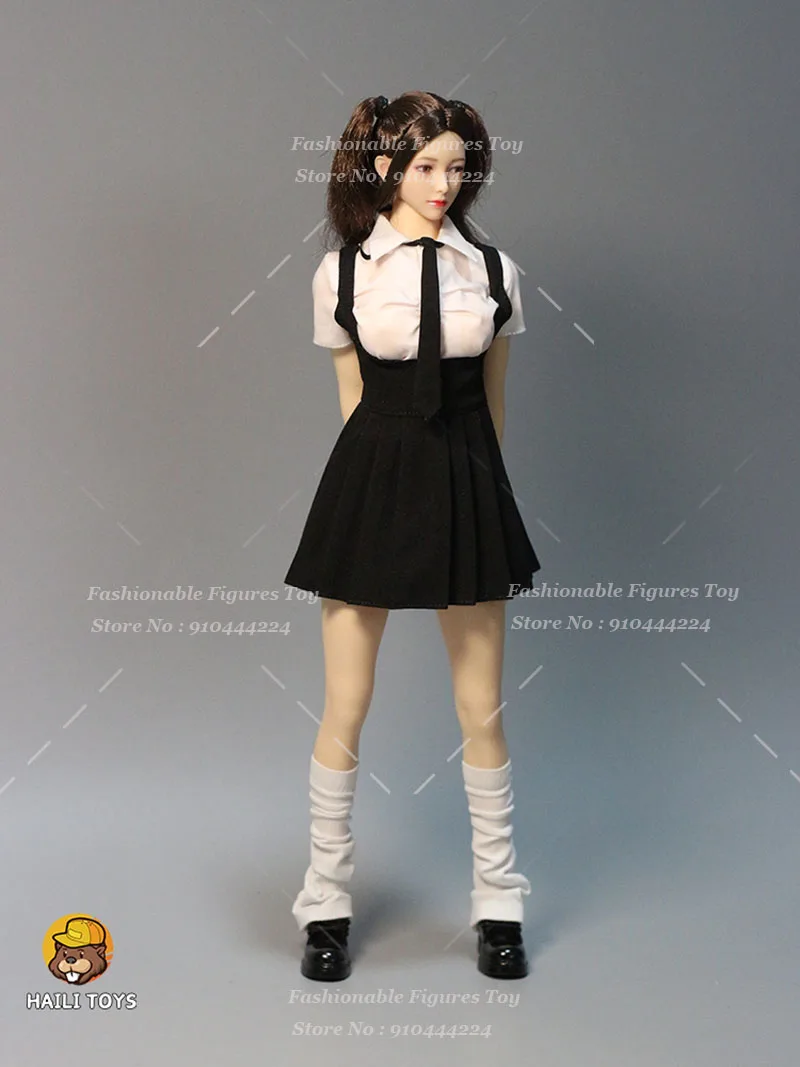 فساتين جندية للسيدات لعام 1/6 على شكل حرف a قميص عالي الخصر تنورة بحمالات ربطة عنق إكسسوار موحد مناسب لشخصية جندي 12 بوصة