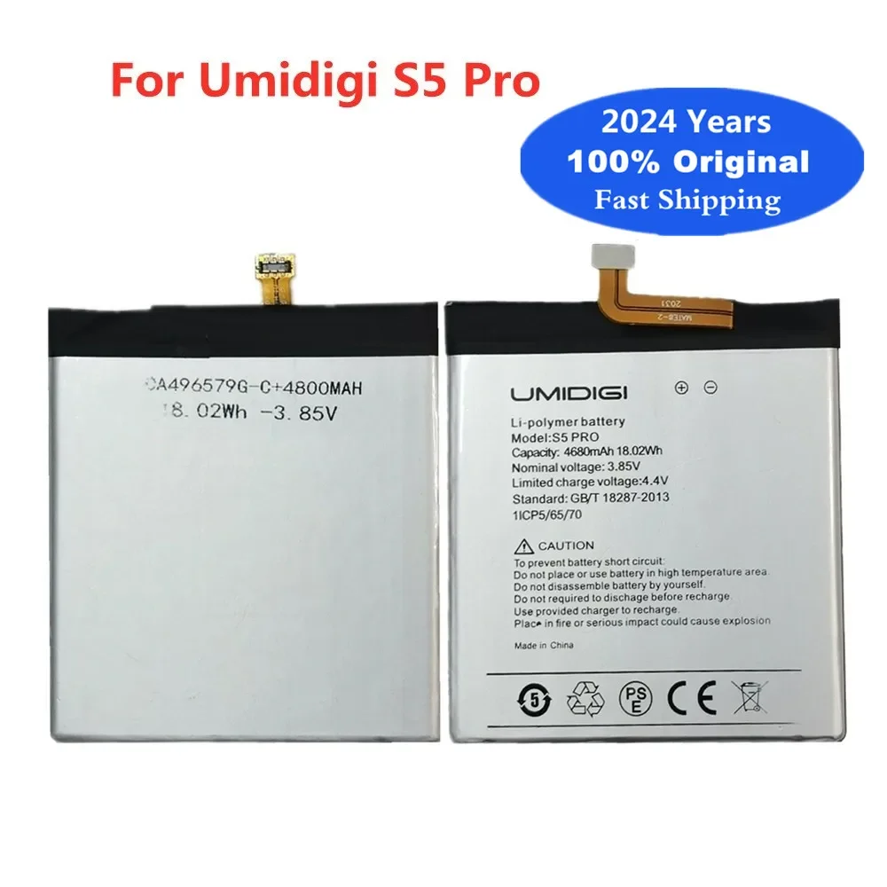 

2024 Years New 100% Original UMI Battery For UMIDIGI S5 Pro S5Pro Bateria 4680mAh Mobile Phone Battery Batteria Batterie