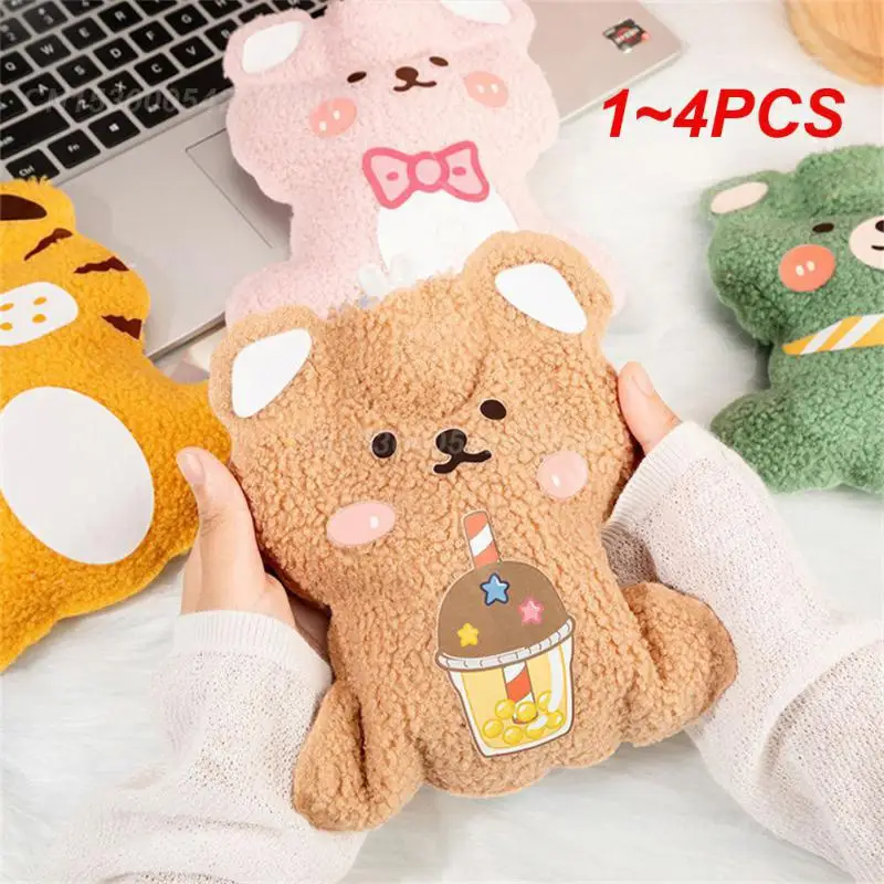 1~4PCS Hot-water Bag Portable High-quality Warm Handbag Warmth Supplies Plush Heater Cute Water Injection Heating Handbag