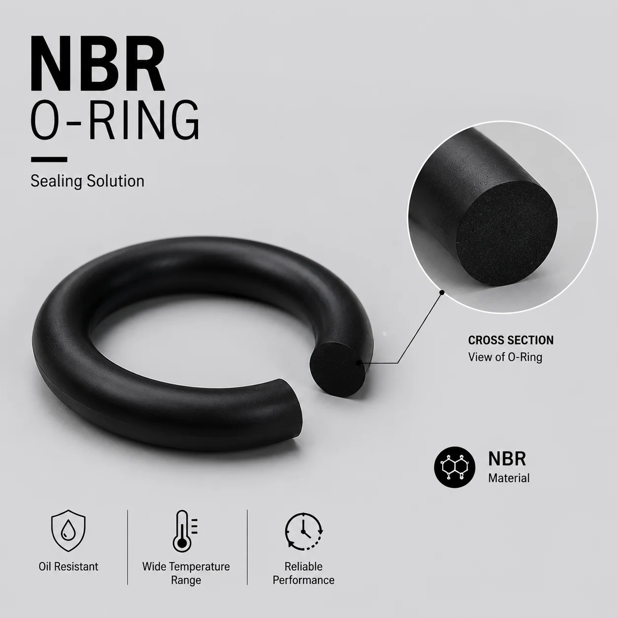 300 Pieces of Black NBR O-ring Nitrile Rubber Sealing Ring CS 2.62mm, Outer Diameter 9.19-17.88mm, Equipment Leakage First Aid