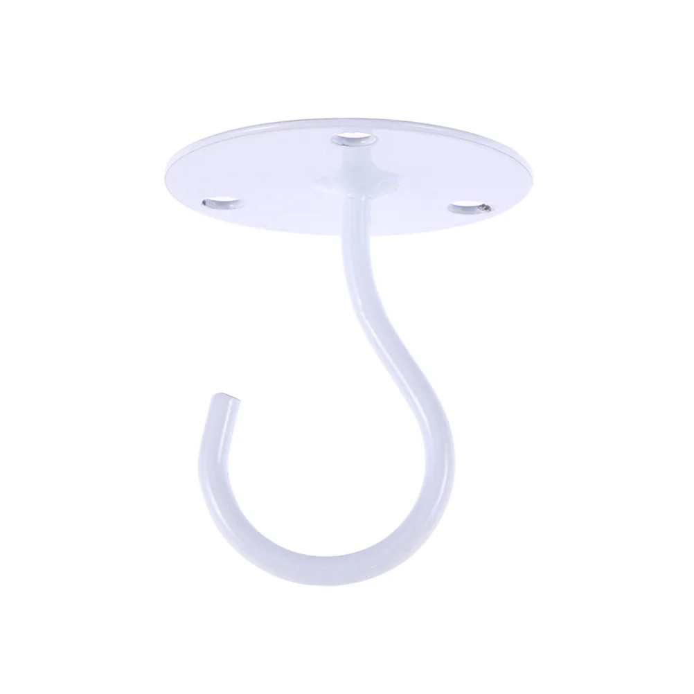 2 PCS Hook Lantern Net Ceiling Hooks Iron Overhead Cabinet Floor Outdoor White Porch Wardrobe Small Elephant Trunk Shaped