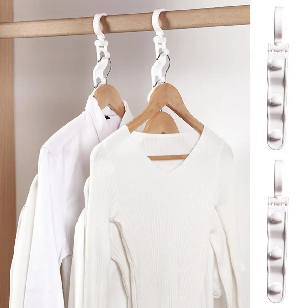 

2Pcs Hanger Stacking Hook Plastic Space-Saving Stackable Thickened Multi-Functional Storage Rack Durable Closet Organizer