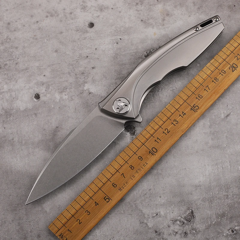 

M390 Steel Folding Fruit Knife TC4 Titanium Alloy Handle Outdoor Camping Hunting Fishing Survival EDC Tool Knife