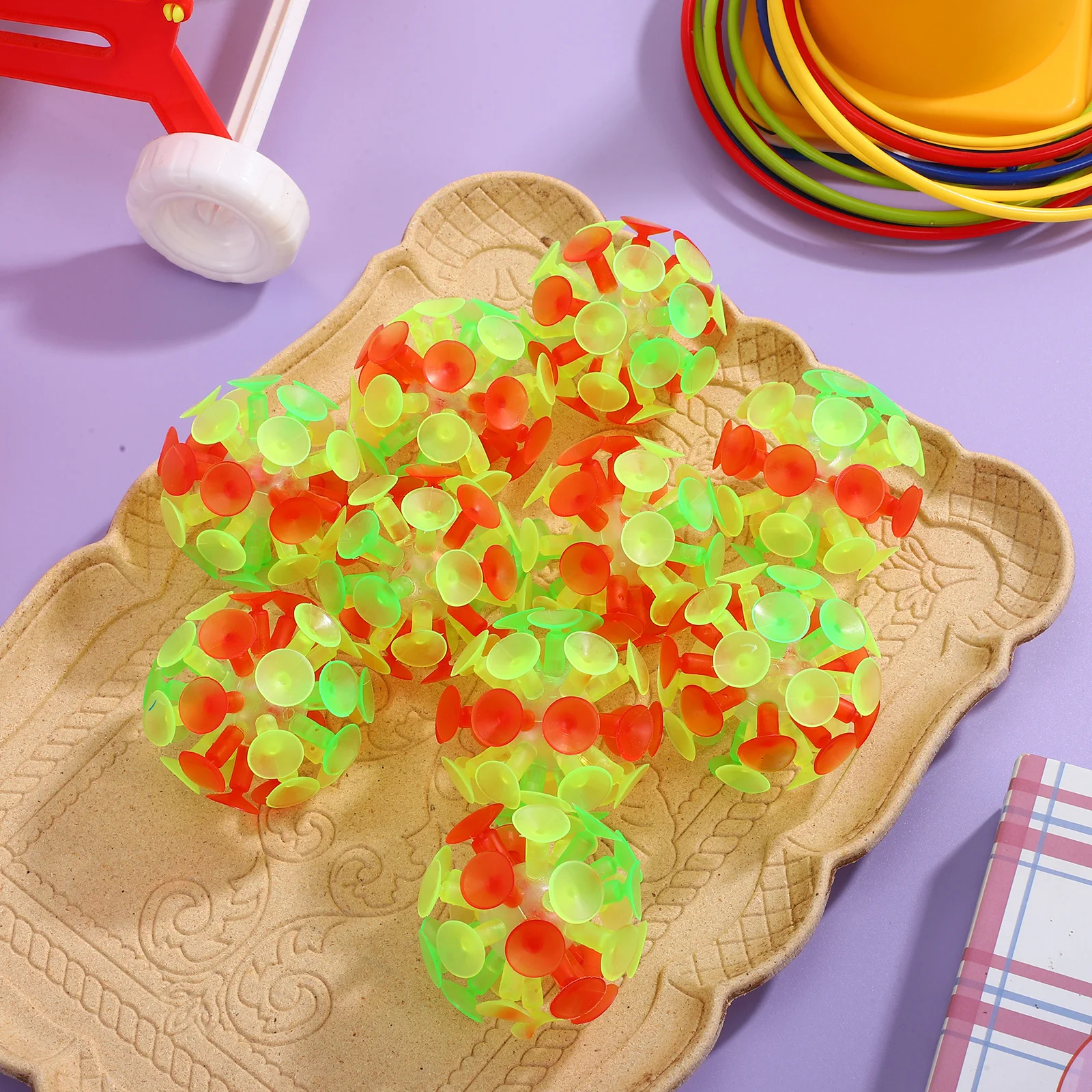 

Creative Multicolored Suction Cup Balls Bright Colors Stress Relief for Kids Parent-Child Playtime Interactive Suction Cup Ball