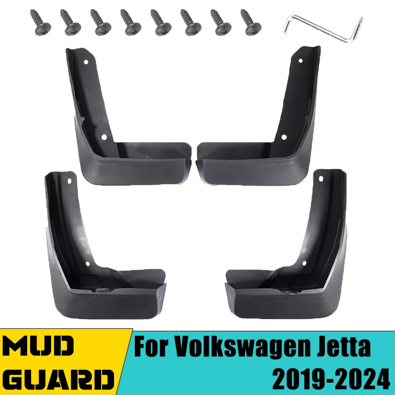 

4 PCS Car Mudguard Mud Flaps For Volkswagen VW Jetta A7 Vento 2019-2024 2020 ABS Auto Splash Flap Guard Rear Fender Accessories