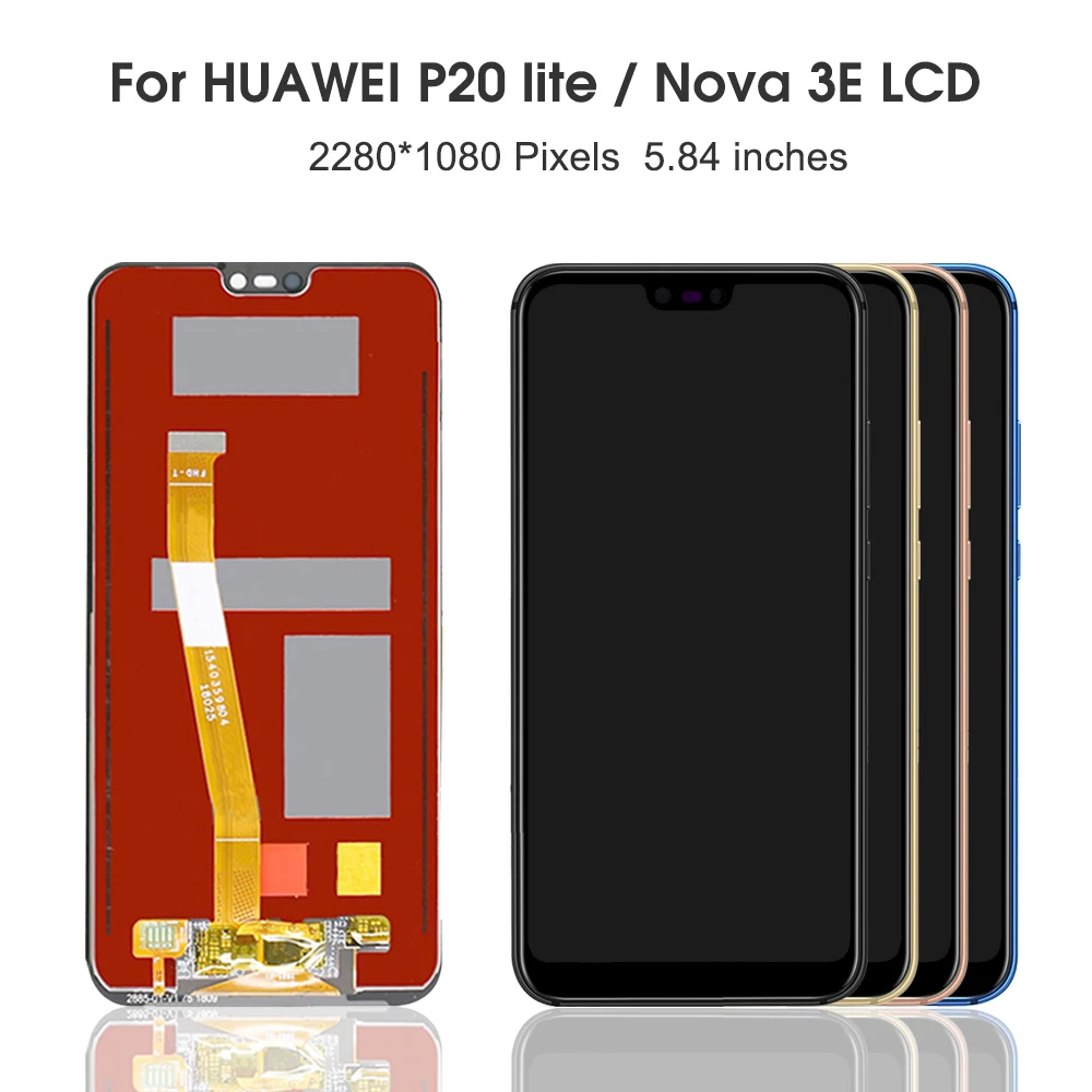 OEM Für HUAWEI P20 Lite 5,84 ''Für Nova 3e ANE-LX1 LX3 LX2 LCD Display Touchscreen Digitizer Montage Ersatz