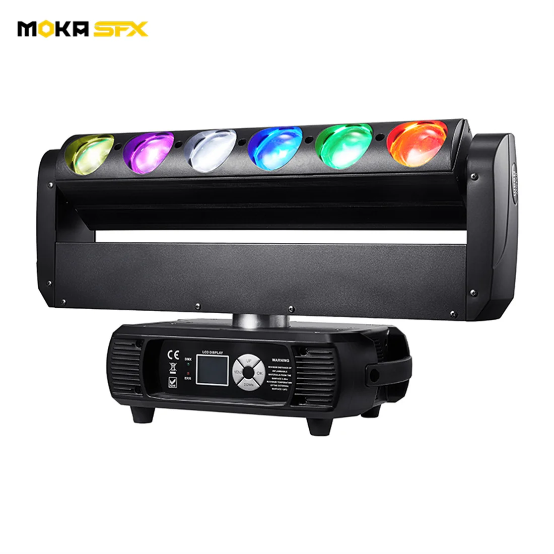 MOKA SFX 6x40w Infinite Rotation Moving Head Light DMX RDM Control Beam Wash DJ Light Stage Lighting Professional for Disco