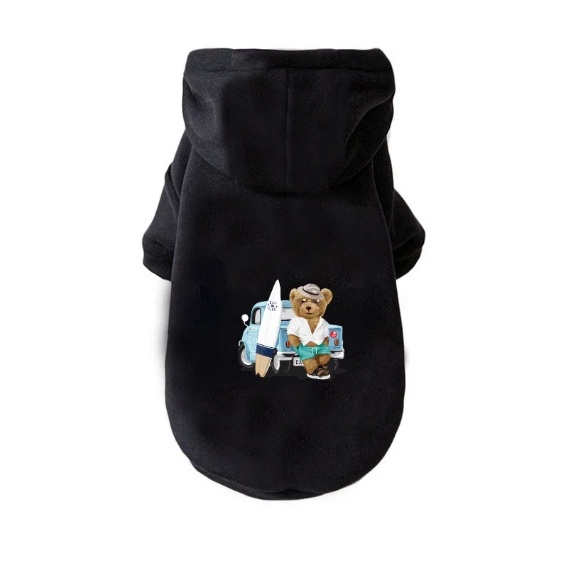 2024 new pet clothing Fleece warm sports hoodie Large and medium dogs Pet hooded clothing Dog clothing