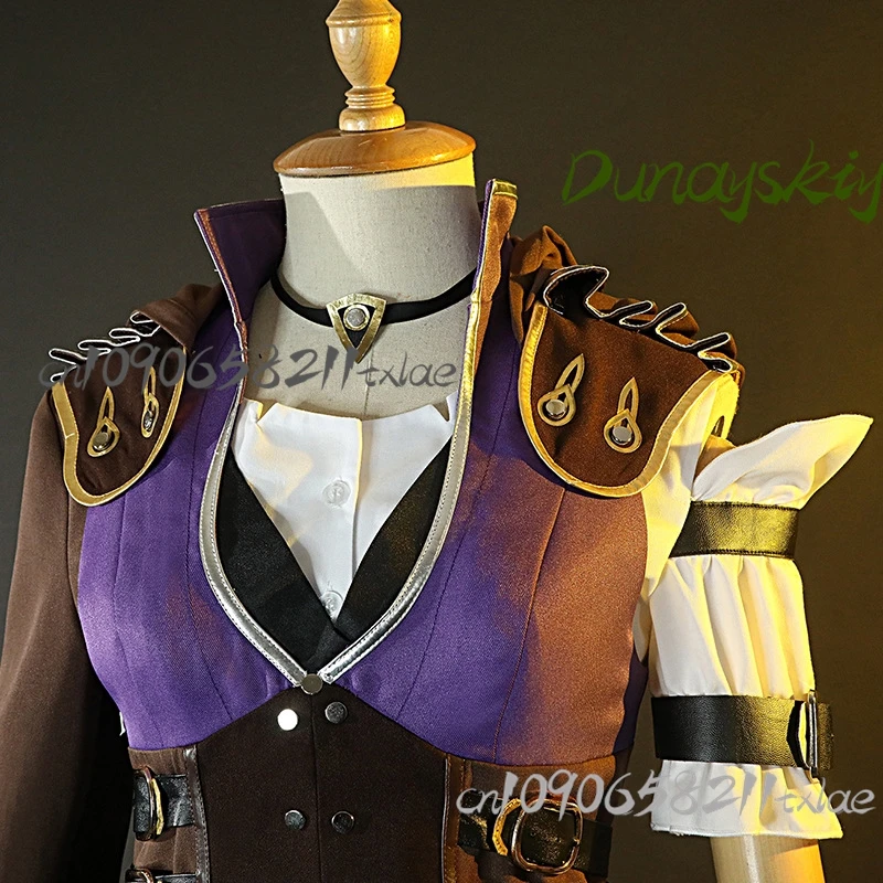 Juego LOL Caitlyn Kiramman Sheriff of Piltover disfraz de Cosplay pequeño pastel abrigo uniforme peluca mujer Sexy traje de Carnaval personalizado