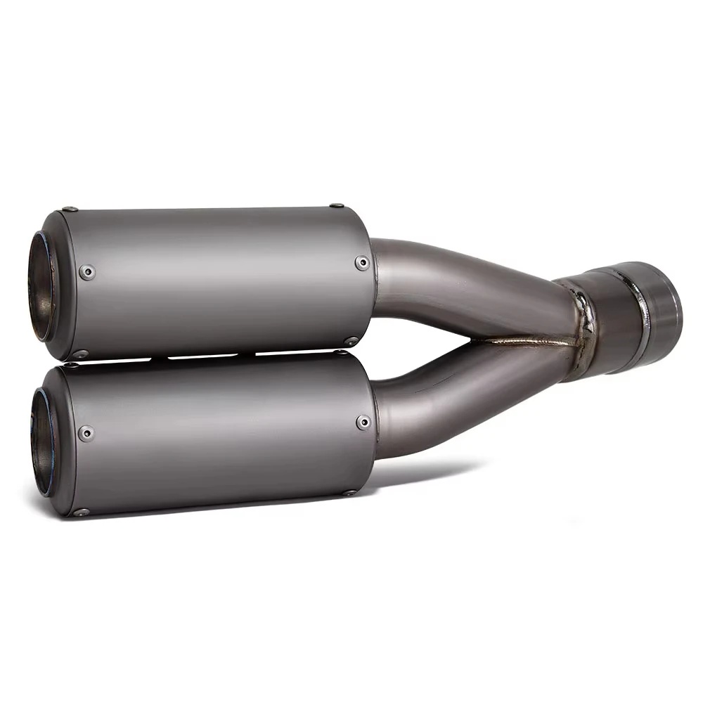 TitaniumMotorcycle Exhaust Full System Manifold Project Slip on Line Muffler For Honda CBR650R CB650R CBR650F CB650F 2014-2023 view 5
