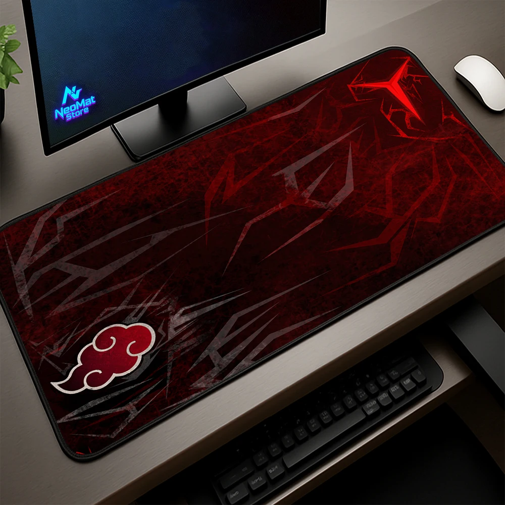 Lenovo Schwarze Schreibtischunterlage, rotes Mauspad, 1200 Desktop-Zubehör, 100 x 40 Mauspad, anpassbare Namens-Gaming-Matte, Gamer-Setup-Mauspads