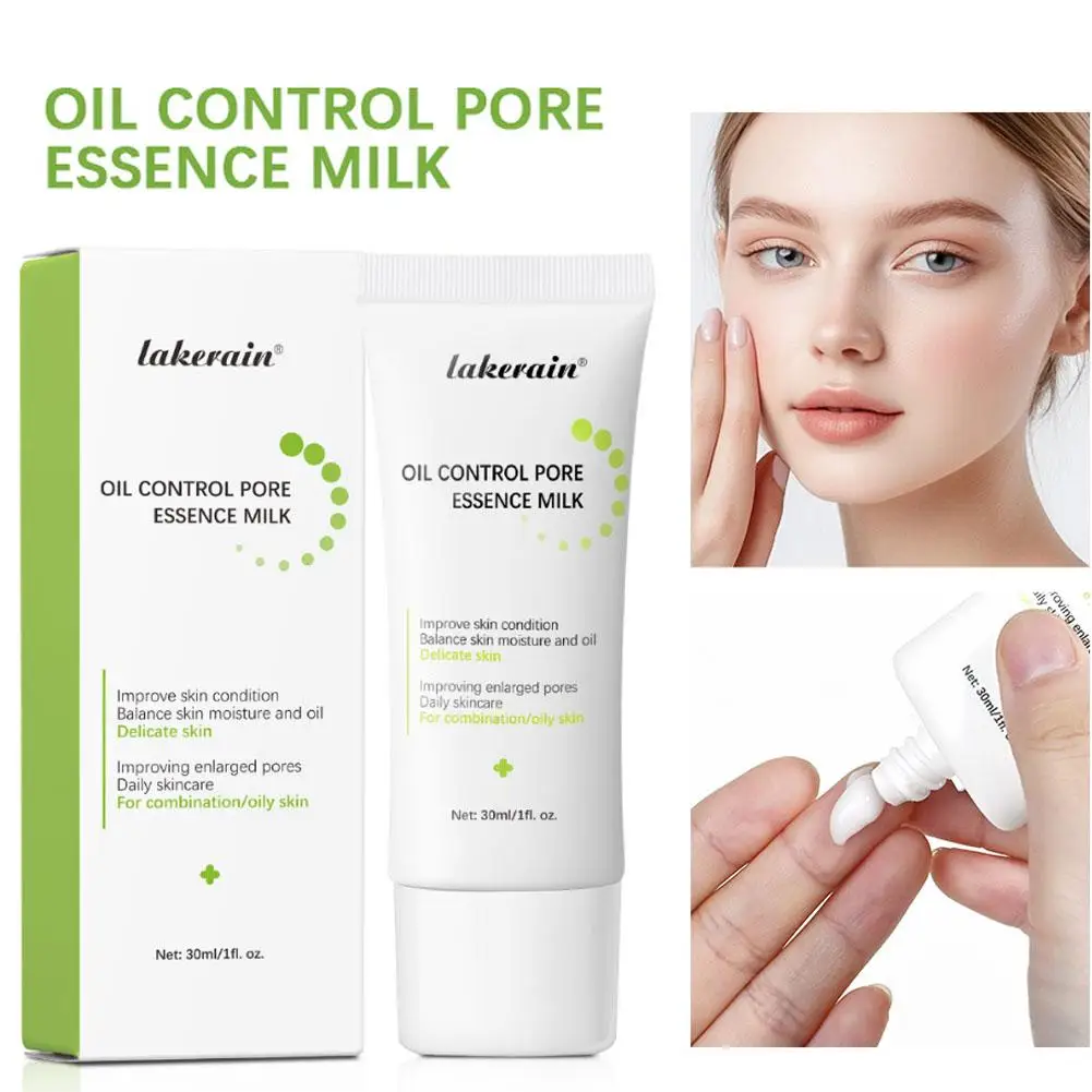 

30ml Milk Pore Minimizer Essence Face Primer Base Primer for Shine and Oil Control Hides Wrinkles and Fine Lines Long-lasti V6Z6