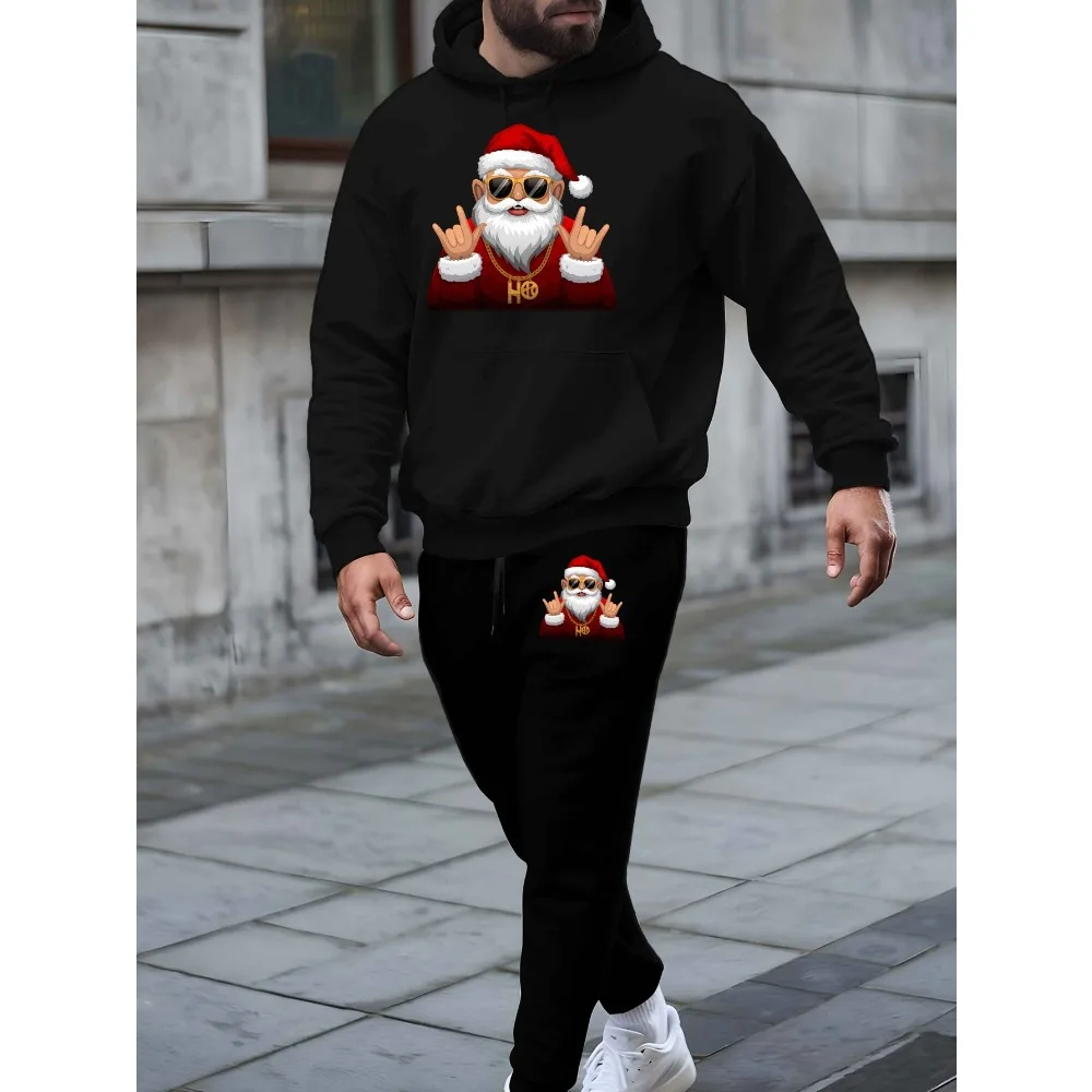 

butterfly faith Hip Hop Christmas Male Youth Autumn/Winter Hoodie Set New Men's Trendy Printed Hoodie Men's Casual Sports Top
