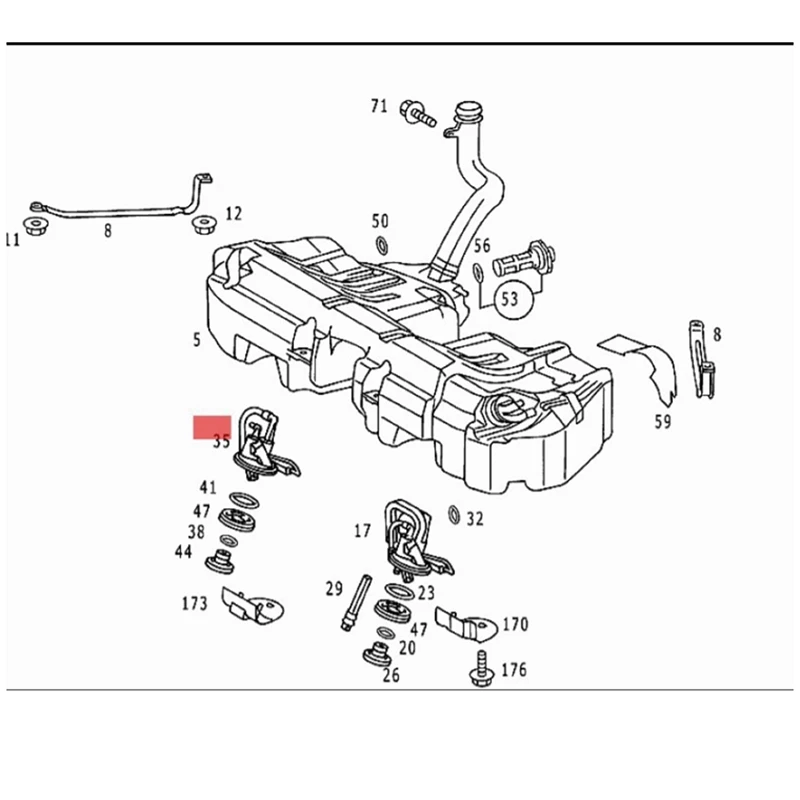 Fuel Pump Fixed Plate Module Pump Fuel Level Sensor For Mercedes-Benz C 180 C 200 A2084701041