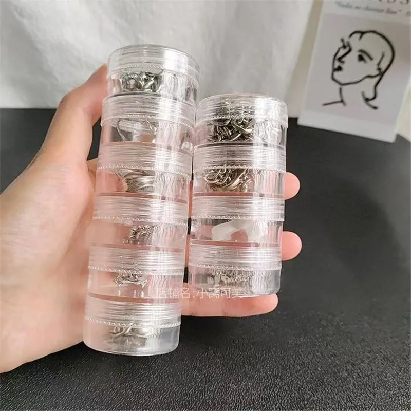 5/10 قطعة زجاجات إعادة الملء قابلة للتكديس-موزع محمول متعدد الأغراض لمجوهرات الأظافر كريم وجه تخزين متعدد الطبقات مانع للتسرب #5