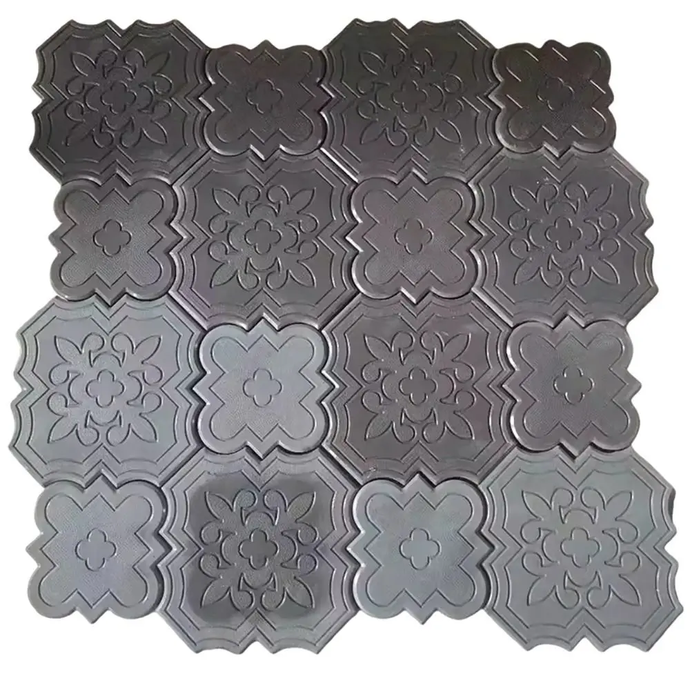 

2Pcs/Set 30cm Paving Brick Mould Plastic Big Small Flowers Concrete Path Maker Mold DIY Reusable Walk Maker