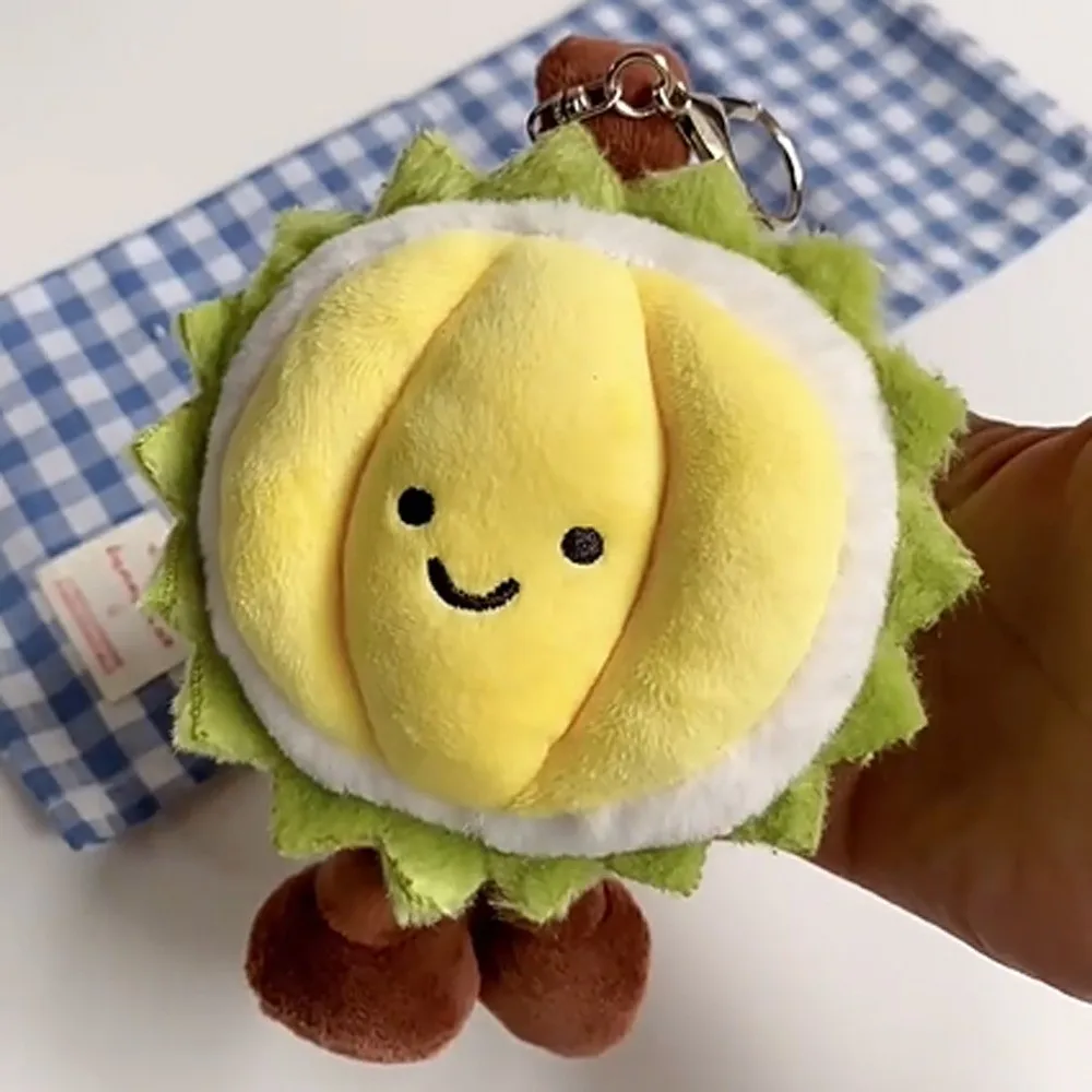 

Fruit Doll Fruit Durian Plush Keychain Fluffy Soft Durian Plush Doll Pendant Cartoon Cute Durian Plush Toy Keychain