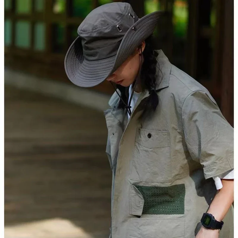 

Adjustable Sun Protection Caps Fishing Climbing Cap Outdoor Versatile Durable Drawstring Windproof Sports Hiking Camping Hats