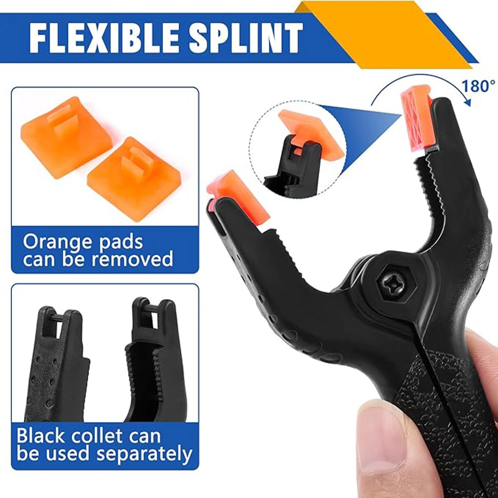 Пружинные зажимы для тяжелых условий эксплуатации для деревообработки, зажимы для фона, арка для воздушных шаров, 3-дюймовые пластиковые маленькие зажимы для фотостудии, плотник