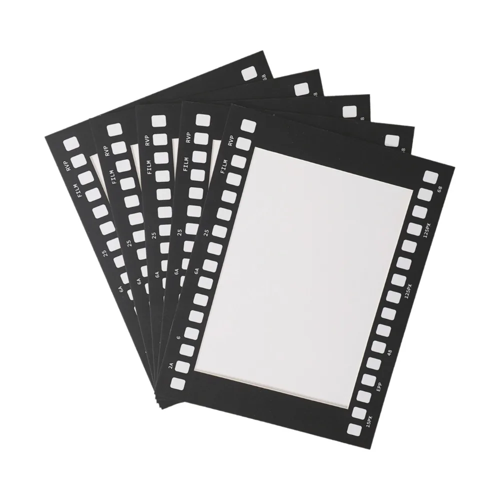 5PCS Creative Retro Movie Film Frame 6 in/7 in Handmade Film Paper Photo Frame Square Photography Frame Memory Keeping