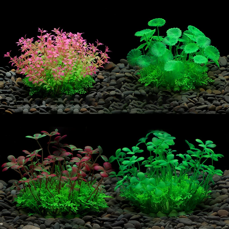 21 Style Artificial Water Plants Underwater Fish Tank Decor Water Weeds Ornament Aquarium Plastic Fish Tank Grass Plant