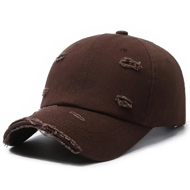 Modische Retro-Baseballkappen mit Waschung und Löchern, Hip-Hop-Snapback-Schirmmützen, Sonnenhüte für Damen und Herren – Detail 5