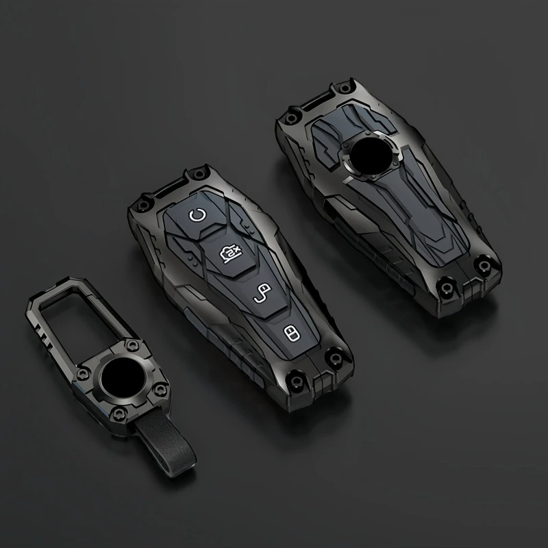 

Metal Car Remote Key Cover Case Holder shell Bag Keyring Fob For BYD New ATTO 3 Atto 2 Shark 6 Dolphin Mini Seal U 05 Sealion 07