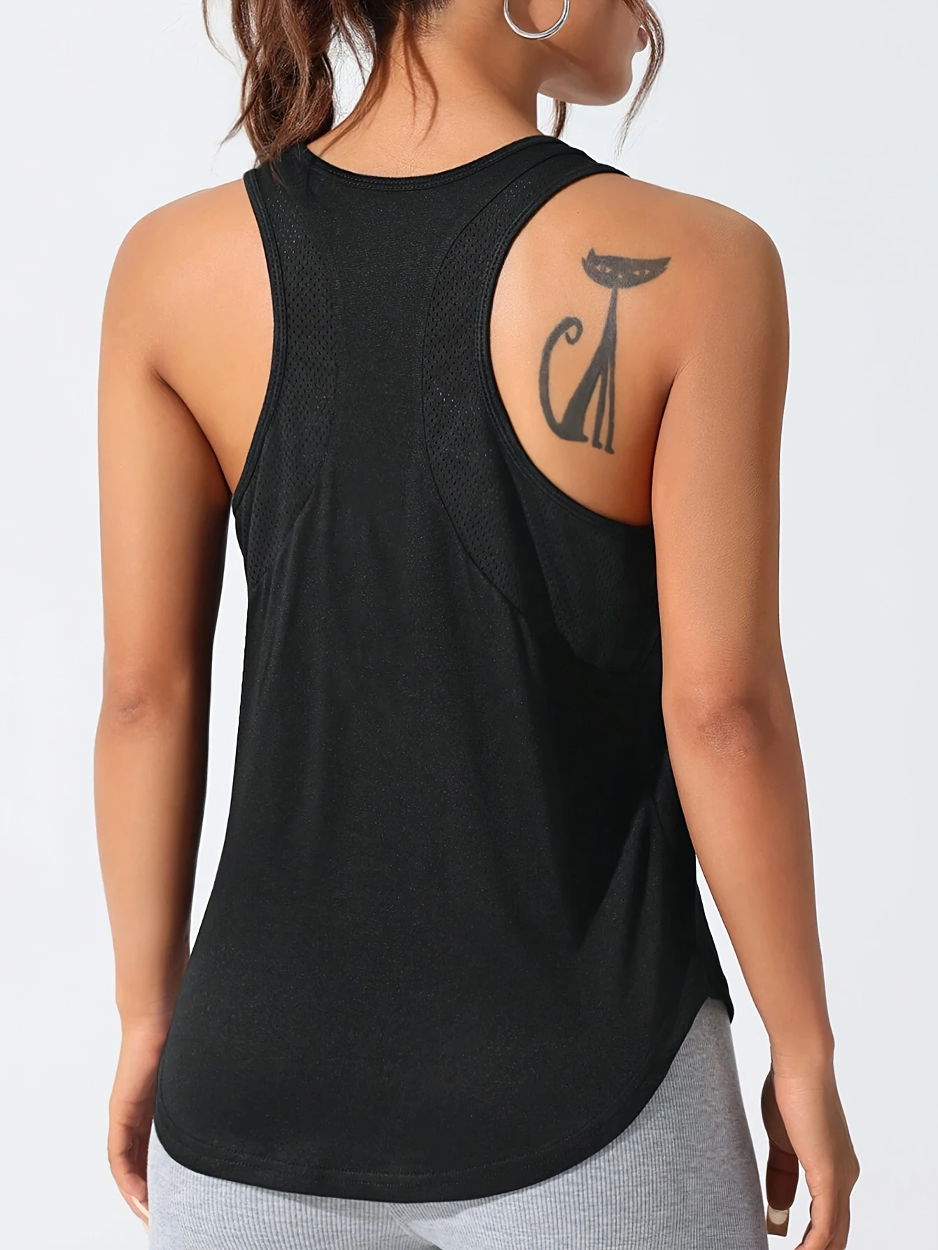 Summer Sport Breathable Tee Woman Loose Running Tank Top Sleeveless Comfy Quick Dry T-Shirt Mesh Casual Lightweight Clothes