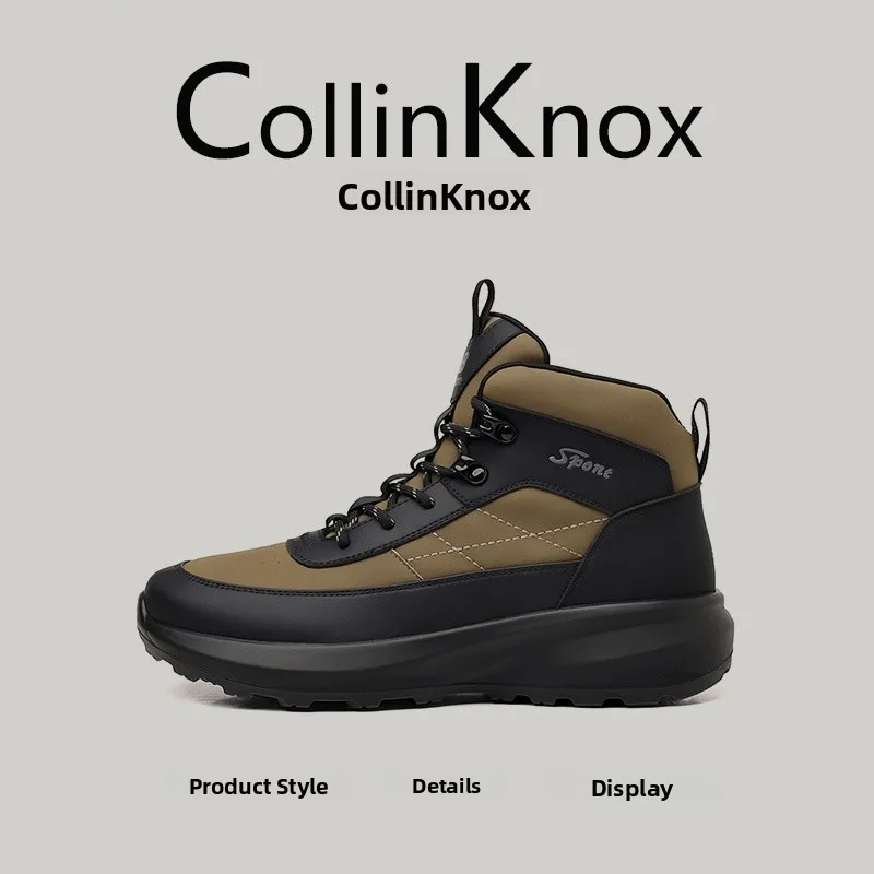 

CollinKnox 2025 Осенние Новые Мужские Высокие Ботинки для Альпинизма, Легкие Спортивные Уличные Рабочие Ботинки с Дышащей Подкладкой
