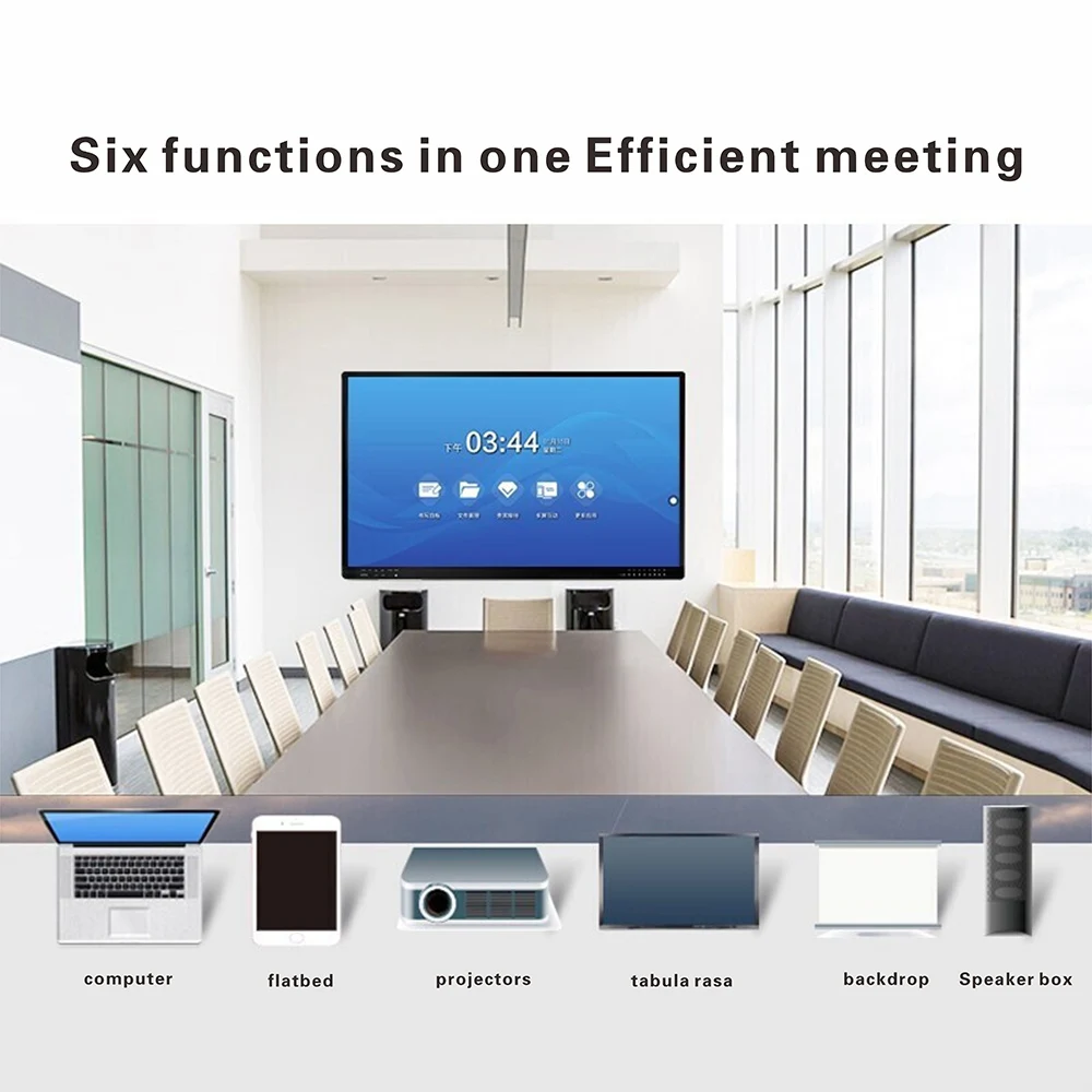 Infrared Multi-Touch Interactive Whiteboard 4K Digital Smart Board for School & Office