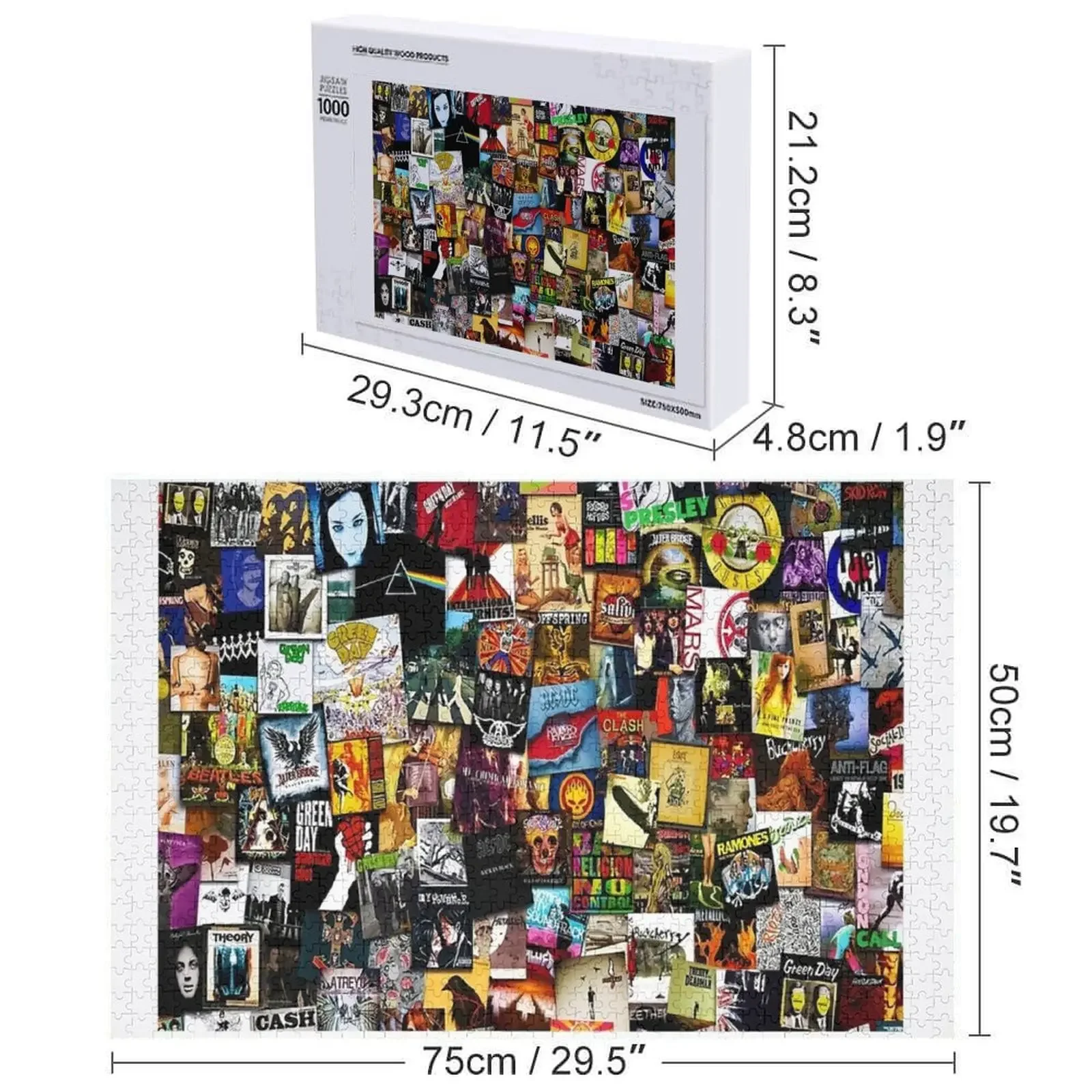 Album Collage Musica Rock Jigsaw Puzzle Immagine personalizzata Opere d'arte Puzzle