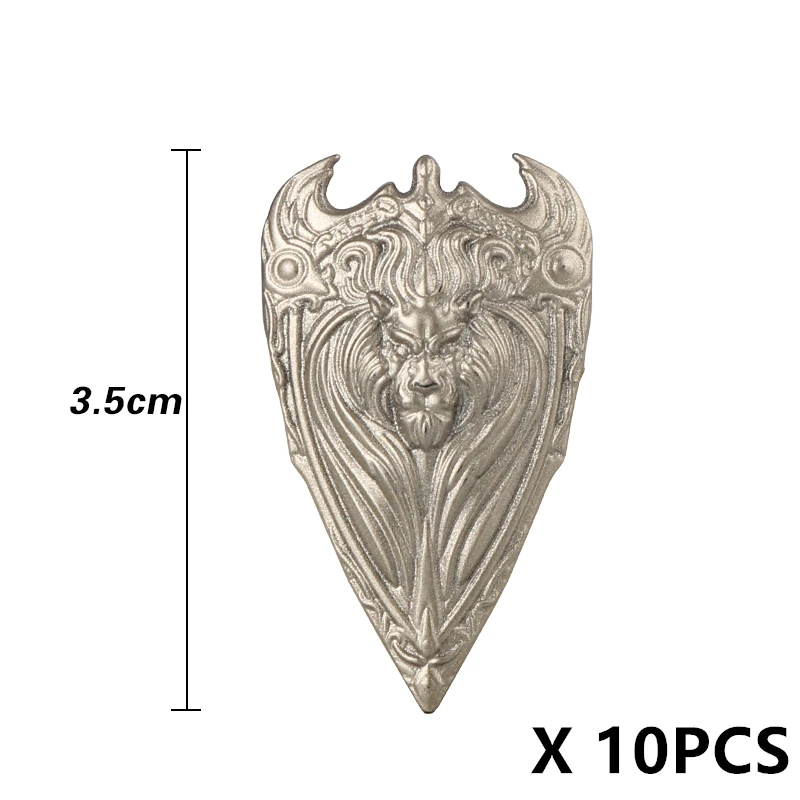 

Lion Heart Shield Sword Axe Bows Building Blocks Medieval Military Weapons Accessories Figure Children's Toys Gifts PJT049 10PCS