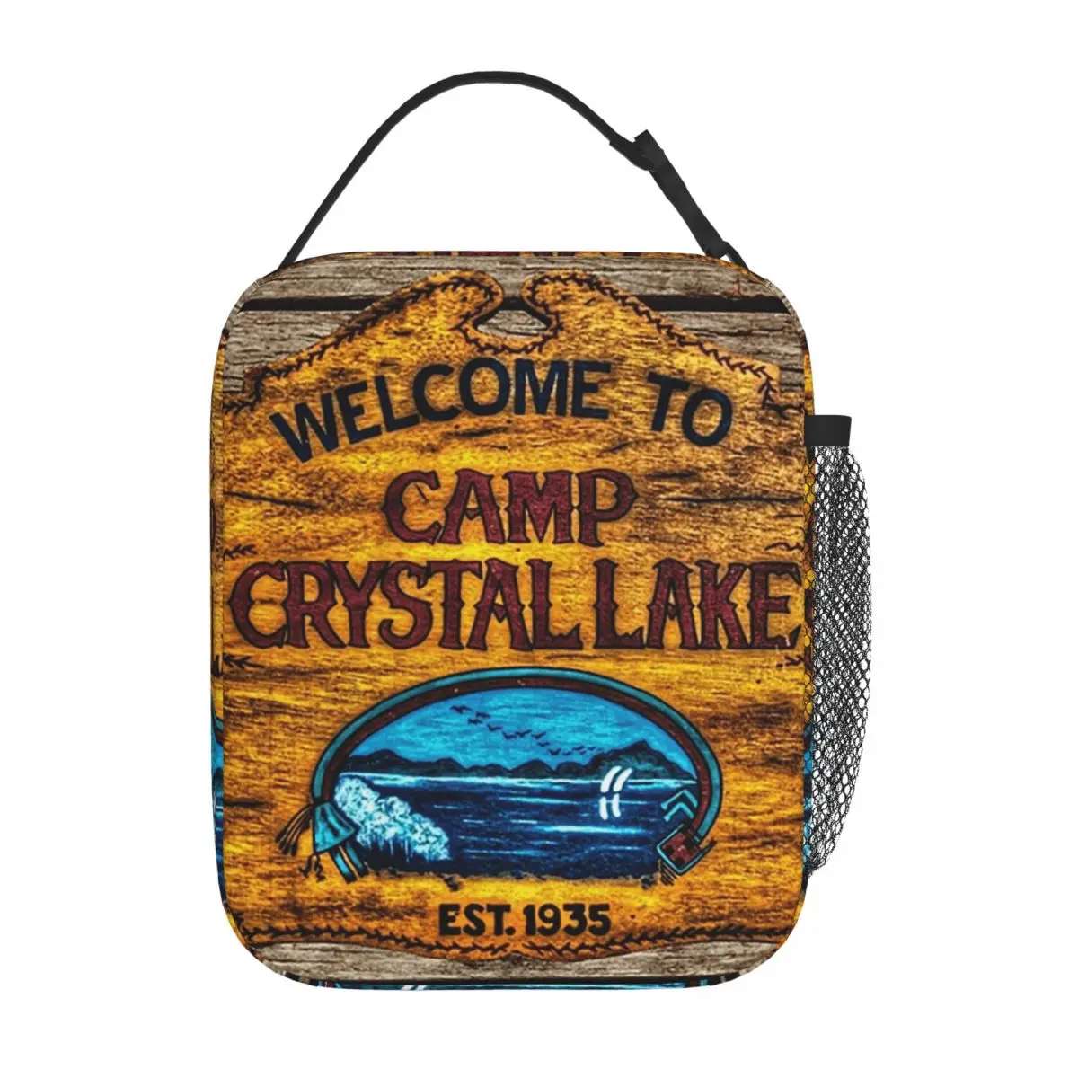Camp Crystal Lake Insulated Lunch Bag for Women Children Leakproof Food Boxes Thermal Lunch Box Tote