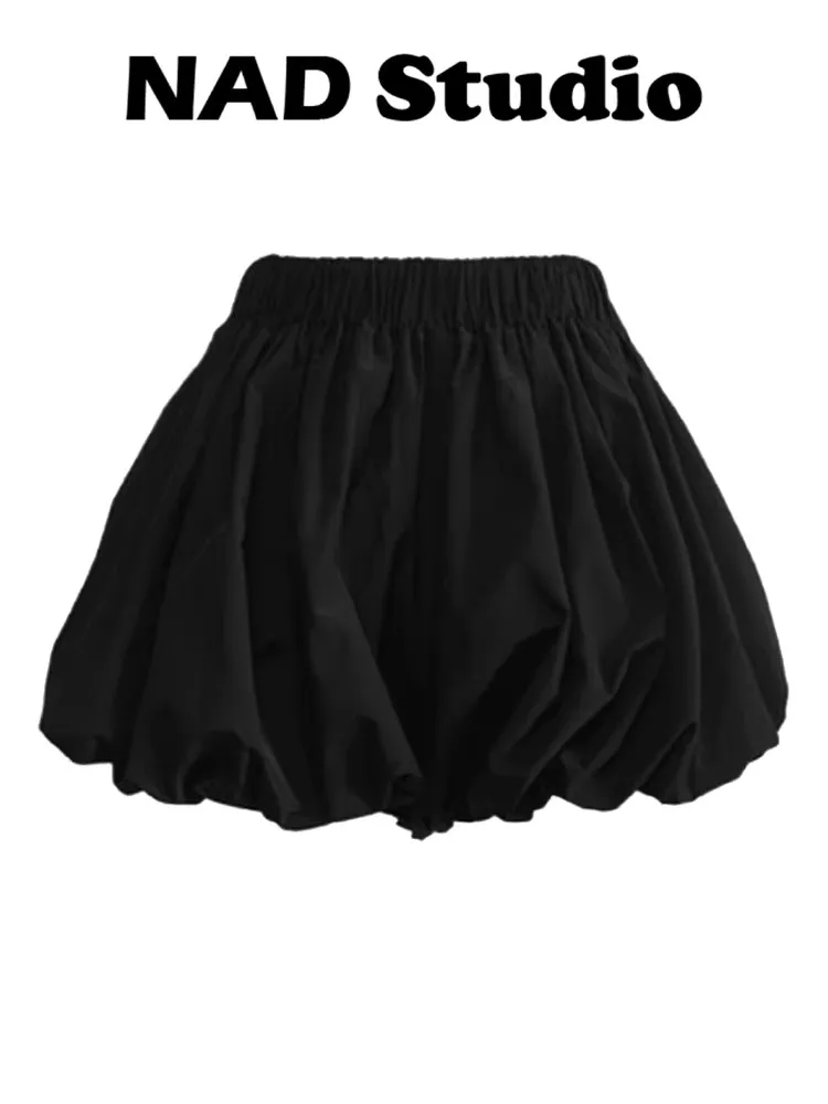 plus Size Cloud Flower Bud Shorts Women Summer Slimming Pumpkin Puffy Pants A-Line Casual Bubble Lantern Shorts