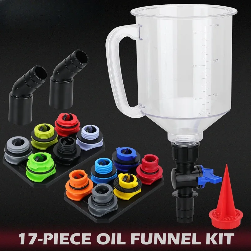 

18PCS Multifunctional Car Funnel Set Auto Oil Diesel Coolant Filling Funnel Automotive Repair Tools