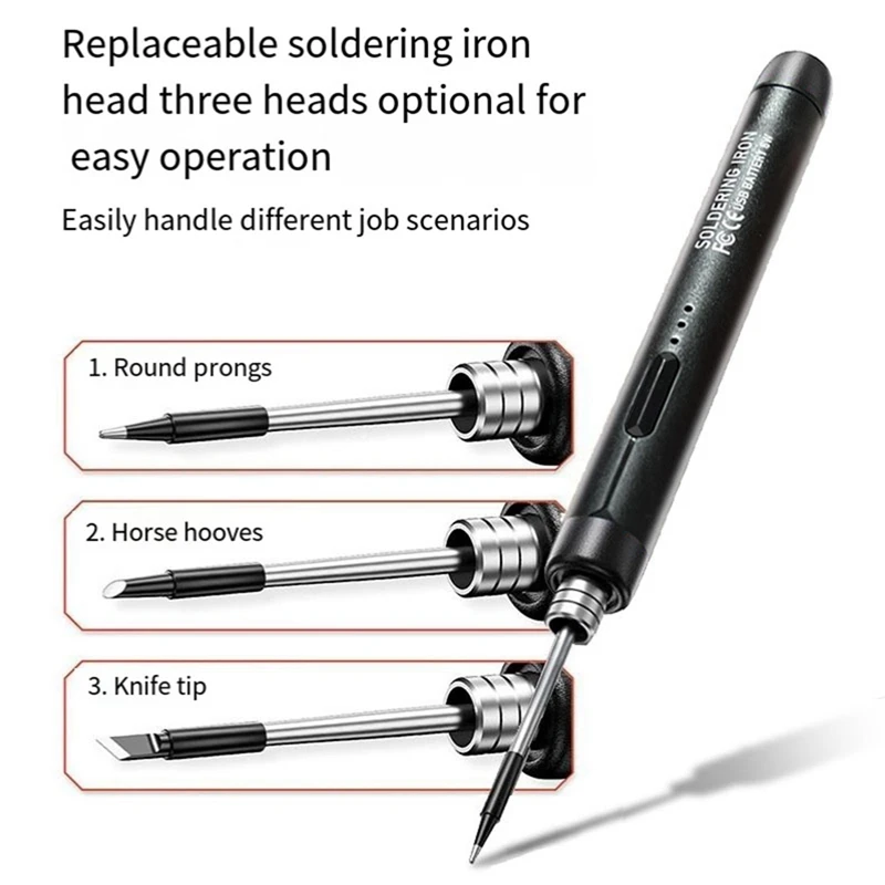 C210 Soldeerbout Tip USB Soldeerbout Tip 5V Batterij Soldeerbout Tip Solderen Rework Accessoires 3 Stuks