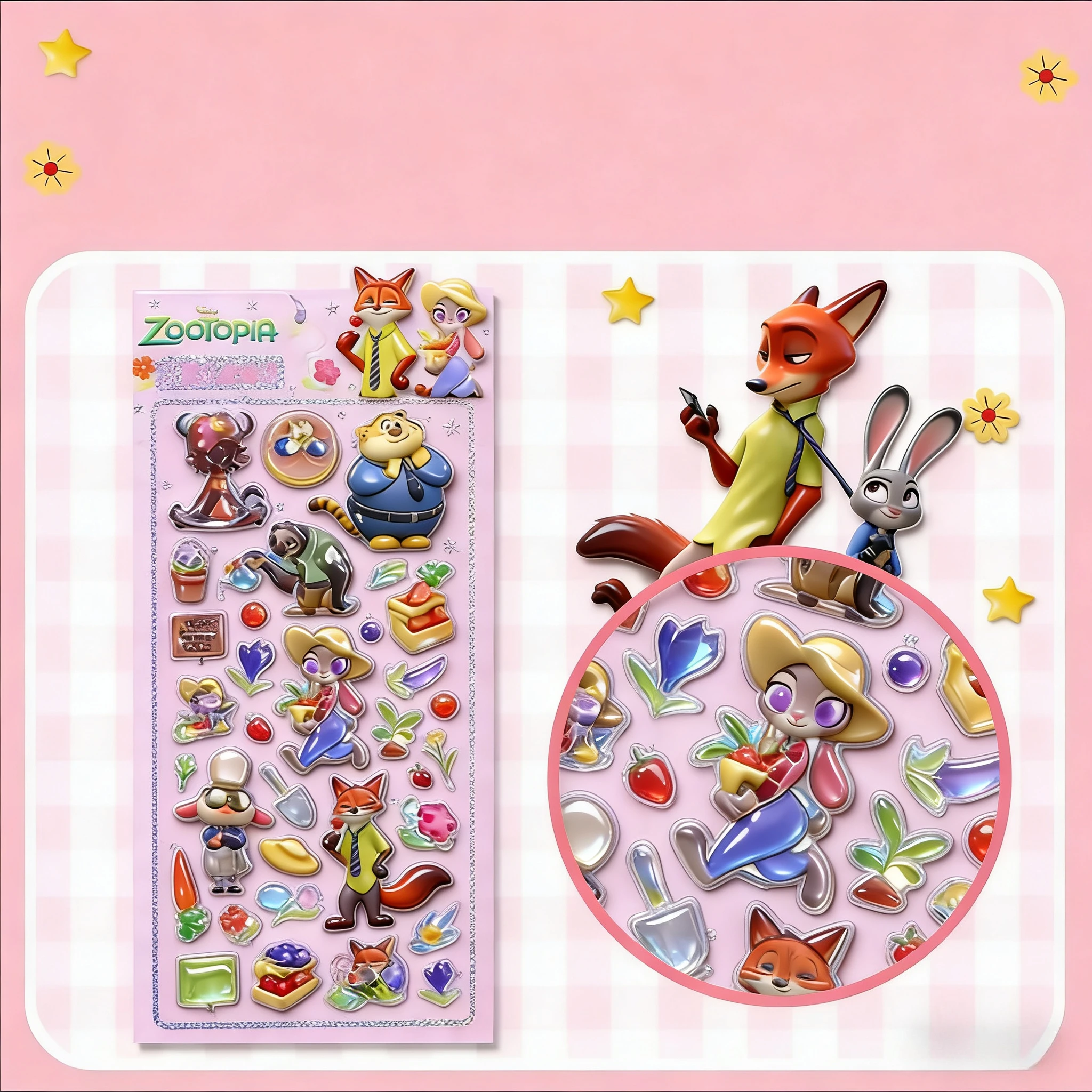 1/2 個かわいい 3D クリスタルステッカークリエイティブ周辺機器ズートピア 2 学生報酬ダイヤモンドステッカー電話ケース装飾ステッカー