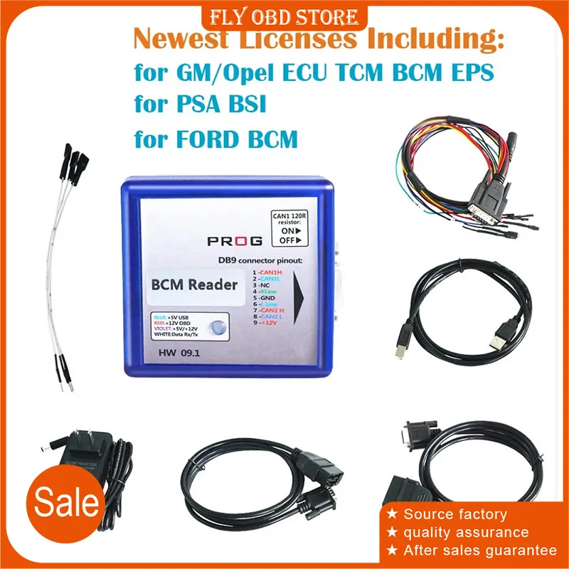 Newest full version IO-PROG Programmer for PS-A BSI Fo-rd G-M/OP-EL ECU TCM BCM EPS BD9 Connector Pinout License Included