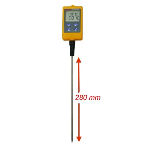 TECPEL DTM-3107 Digital Waterproof Thermometer with Stainless Thermocouple Probe 28cm Long 0.1C Resolution Quick Response