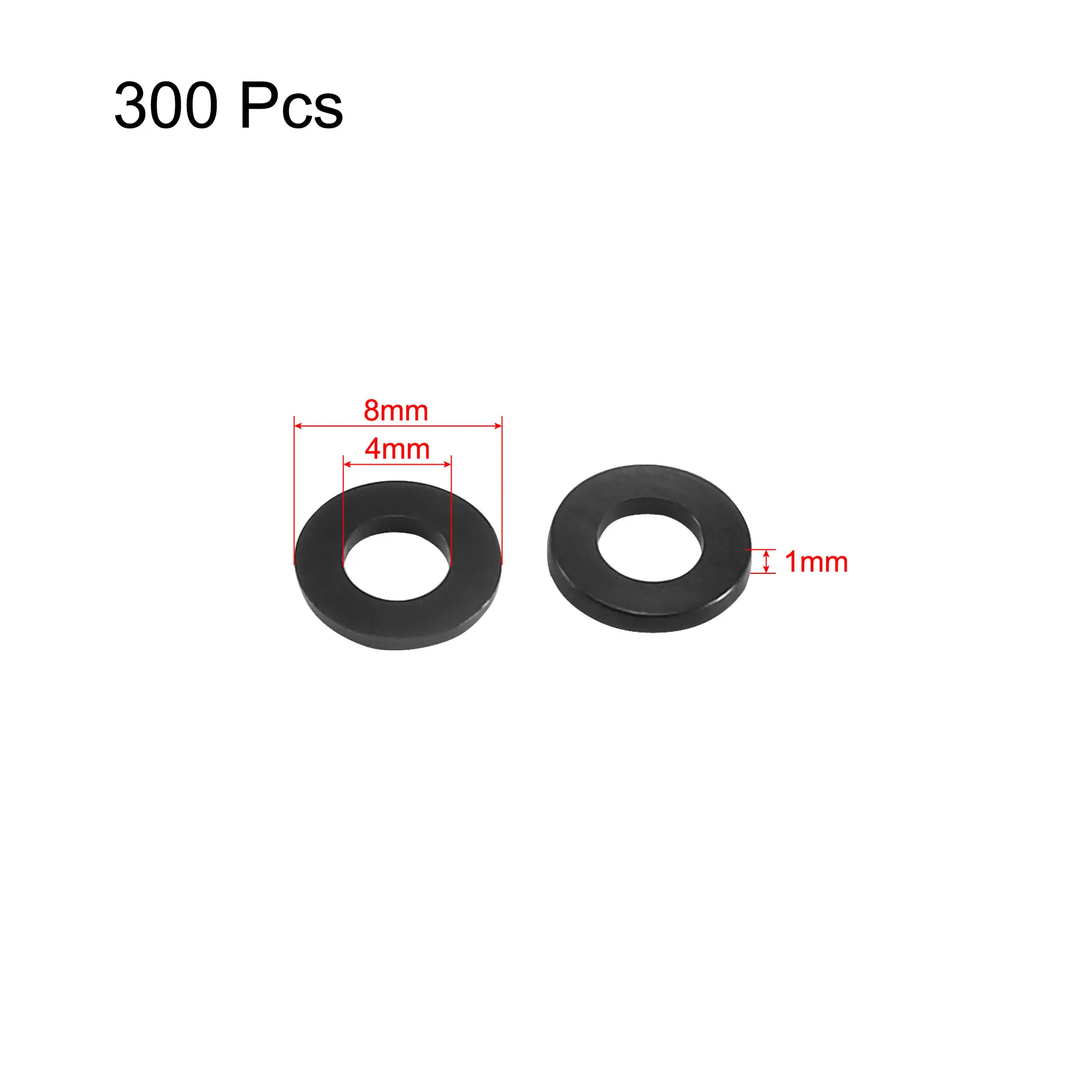 100-400Pcs Nylon Flat Insulating Washers Plain Gaskets Spacers Fasteners Sealing Ring Spacer Flat Washers Black Grey White M3 M4