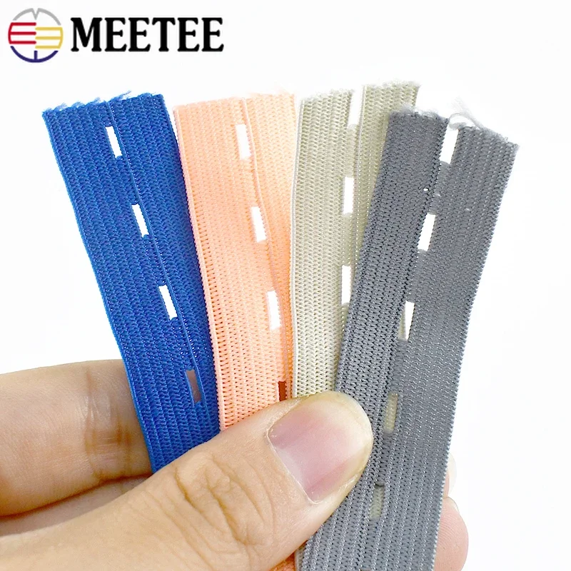 

2/5/10M 18mm Bra Rubber Bands Adjust Button Holes Clothes Elastic Band Pants Waistband Decor Stretch Tape DIY Sewing Accessories