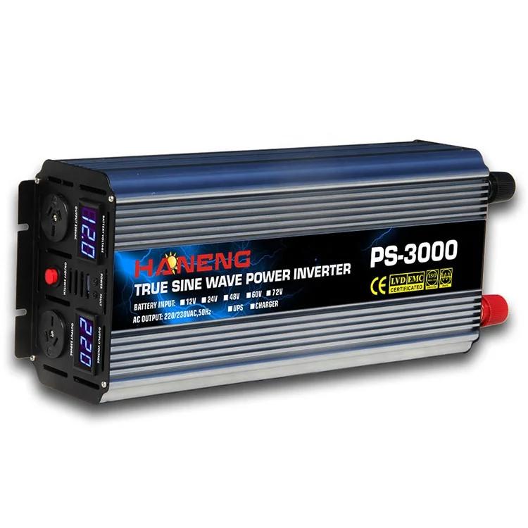 China high quality 3000Watt pure sine wave solar power inverter 3000W 3KW 12V 24V 48V dc to ac 220V 230V converter