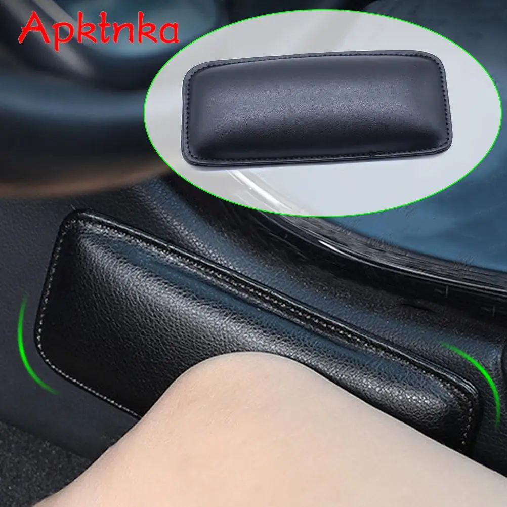 PU Leather Knee Pad for Car Interior Pillow Comfortable Elastic Cushion Memory Foam Universal Leg Thigh Support Car Accessories